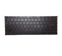 RTDPART Black New Laptop Red Backlit Keyboard Red Word For MSI Creator 15M A9 A9SD A9SE Korean KR No Frame