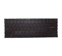 RTDPART Black New Laptop Red Backlit Keyboard Red Word For MSI Creator 15M A9 A9SD A9SE Traditional Chinese TW No Frame