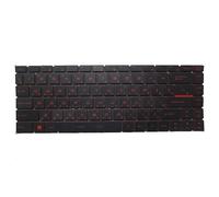 RTDPART Black New Laptop Red Backlit Keyboard Red Word For MSI Thin 15 B12V B12VE Traditional Chinese TW No Frame