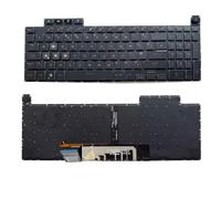 RTDPART Laptop Keyboard For ASUS TUF Gaming A17 FA707NU FA707NV FA707RM FA707RR FA707RW FA707XI FA707XU FA707XV FA707RC FA707RE Black Without Frame With Colorful Backlight United Kingdom UK