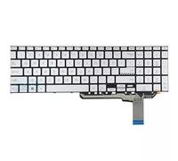 RTDPART Laptop Keyboard For ASUS VivoBook 17 K3704 K3704V K3704VA Without Frame Silver United States US With Backlit