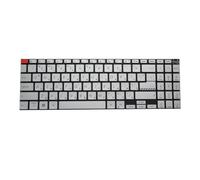 RTDPART Laptop Keyboard For ASUS Vivobook Pro 16 OLED K6602V K6602VU K6602VV Silver Without Frame With Backlight Bulgaria BG