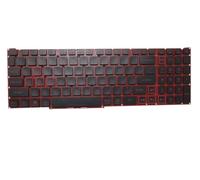 RTDPART Laptop Monochrome Red Backlit Keyboard For ACER Nitro 5 AN515-42-R5ED AN515-42-R72M AN515-42-R8HN AN515-42-R970 Japanese JP Red Words New