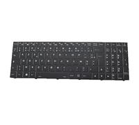 RTDPART Laptop No Backlit Paper Keyboard For CLEVO N15Z3 PB70 PB71 PB50 PB51 CVM18H96F094309 6-80-N1510-06A-1 CVM18H96FO94309 WIN11 French FR Black Frame
