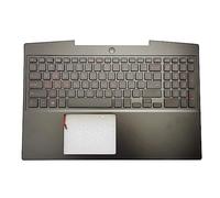 RTDPART Laptop Palmrest For DELL G3 3500 07FCRY 7FCRY With Backlit English US Keyboard Red Keycaps Black Upper Case Red Upper Case New