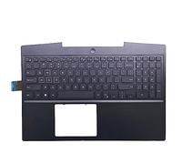 RTDPART Laptop Palmrest For DELL G3 3500 07FCRY 7FCRY With RGB Backlit English US Keyboard White Keycaps Black Upper Case Red Upper Case New