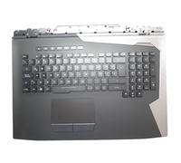 RTDPART Laptop Palmrest&Keyboard For ASUS 90NR01B1-R30LA0 Black and Gray Top Case With RGB Backlit Black Latin America LA Keyboard
