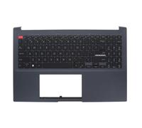RTDPART Laptop PalmRest&Keyboard For ASUS Vivobook Pro 15 OLED N6502V N6502VW N6502VU blue top case American black backlit QWERTY Keyboard with white letters the striped Enter key and the red Esc key