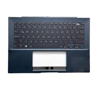 RTDPART Laptop PalmRest&keyboard For ASUS ZENBOOK 14 OLED UX3402V UX3402VA UX3402Z UX3402ZA Blue top case With Backlit Latin America LA Black keyboard