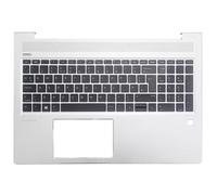 RTDPART Laptop PalmRest&Keyboard For HP ProBook 450 G6 455R G6 L45091-031 without backlit United Kingdom UK Silver new