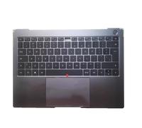 RTDPART Laptop PalmRest&keyboard For HUAWEI MateBook X Pro MACHD-WFE9 Gray Top Case With Backlit INTERNATIONAL English UI Black keyboard