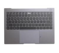 RTDPART Laptop PalmRest&keyboard For HUAWEI MateBook X Pro MACHD-WFE9B Gray Top Case With Backlit United States US Black keyboard