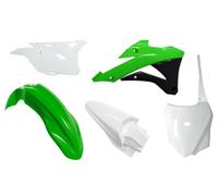 Racetech Plastic Kit OEM 16/Green/White/Black For KX85-100 14-21 - Pack Of 5