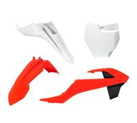 Rtech Plastic Kit Fits KTM SX 65 16-23 GasGas MC 65 21-23 Orange/White