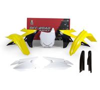 Rtech Plastic Kit Fits Suzuki RMZ 250 From 19 RMZ 450 From 18 Yellow/Black/White