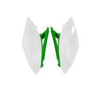 RTECH Side Tables White-Green KAWASAKI KXF 450 2009-2011
