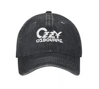 RTEFDVB Unisex Sun Hat White Ozzy Osbourne Letters Music Band Sport Retro Denim Washed Baseball Caps for Women Cowboy Dad Hats Hiking Mens Snapback Cap Easter Riding Birthday Present