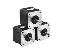 RTELLIGENT Nema 17 Stepper Motor, 3PCS 2 Phase Step Motor Bipolar 1.5A 59.5oz.in(42Ncm) 42x42x38mm 4-wire 30cm Long Cable for 3D Printer (42A02C-Dupont, 3)