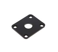 Rtengtunn 1Piece Jack Plates Socket Cover for Les Paul Epiphone Guitar Replacement Parts - Black