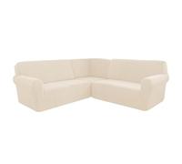 Corner Sofa Cover, Soft Thick Stretch L-shape Sectional Couch Protector Cover, Machine Washable, for Home Cafe Club Restaurant,M,5 Seater