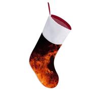 RTFGHJS 16.5 Inch Christmas Stockings for Fireplace - Dancing Fire Large Soft Xmas Stockings with 8-Inch Opening for Gifts Candy, Holiday Hanging Decorations for Mantel Tree Party