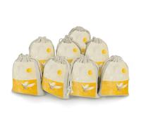 RTFGHJS 8 Pieces Drawstring Bags A White Dove Flies By Burlap Pouch Bag Linen Gift Pocket Jewelry Pouch for DIY Craft Party
