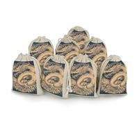 RTFGHJS 8 Pieces Drawstring Bags Blue Oriental Dragon Burlap Pouch Bag Linen Gift Pocket Jewelry Pouch for DIY Craft Party