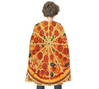 RTFGHJS A Full Pizza Halloween Cloak Christmas Cape Costume Accessory Cosplay Cloak for Parties Short Capes
