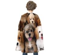 RTFGHJS A White Dove Flies By Halloween Cloak Christmas Cape Costume Accessory Cosplay Cloak for Parties Short Capes, Cute Dogs, One Size