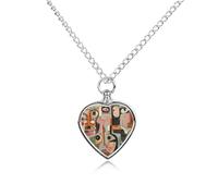 RTFGHJS Abstract Style Painting Urn Necklace for Ashes Personalized Cremation Jewelry Heart Pendant Keepsake Jewelry for Dog Cat Sympathy Gift for Pets Lovers