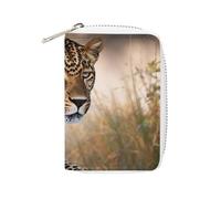 RTFGHJS African Animal Leopard PU Leather Card Holder - Slim Durable Credit Card Organizer for Men & Women, African Animal Leopard, 16x11.5cm