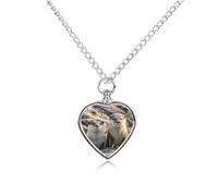 RTFGHJS Animal Cute Brown Otters Urn Necklace for Ashes Personalized Cremation Jewelry Heart Pendant Keepsake Jewelry for Dog Cat Sympathy Gift for Pets Lovers