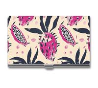 RTFGHJS Anime Dog Art Business Card Holder, Metal Slim Name Card Case, Pocket Cards Holder for Women Or Men, Name Cards Booklet for Professionals, Executives, Dragon Fruit Pattern, One Size