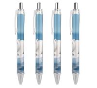 RTFGHJS Arctic Polar Bear Ballpoint Pens Retractable Ball Point Pens Smooth 0.5mm Medium Writing Pen Black Ink Pen for Men Women 4 PCS