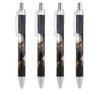 RTFGHJS Bald Eagle Ballpoint Pens Retractable Ball Point Pens Smooth 0.5mm Medium Writing Pen Black Ink Pen for Men Women 4 PCS
