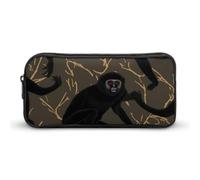 RTFGHJS Black Gibbon Monkey Pencil Case, Large Capacity Zipper Pencil Pouch Portable Office Stationery Makeup Bag, Desk Organizer for Stationery, Travel Toiletry, Makeup, Supplies