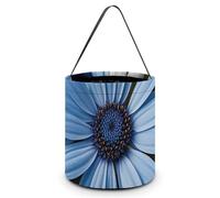 RTFGHJS Blooming Blue Daisy Halloween Treat Bags with Handles Candy Bucket for Trick Or Treating, Party Favor Bags
