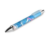 RTFGHJS Blue Dolphin Ballpoint Pens Retractable Ball Point Pens Smooth 0.5mm Medium Writing Pen Black Ink Pen for Men Women 1 PCS