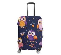 RTFGHJS Cartoon Owl Pattern Luggage Cover Elastic Luggage Covers for Suitcase Travel Luggage Covers Anti-Scratch Washable Suitcase Sleeve Fits 19-32 Inch Luggage, white, XL