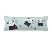 RTFGHJS Cartoon Panda Bear Body Pillow Cover with Zipper Lumbar Throw Pillow Cover Decorative Pillows Covers Ultra Soft Long Pillowcase, Cushion Covers Gift for Women, Men 20x54 Inches