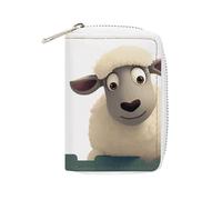 RTFGHJS Cartoon Panda Bear PU Leather Card Holder - Slim Durable Credit Card Organizer for Men & Women, Sheep, 16x11.5cm
