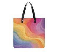 RTFGHJS Chess Piece Brown Pattern Work Tote Bag for Women Leather Shoulder Bag with Magnetic Buckle Purse And Handbags, Rainbow, 39x39cm