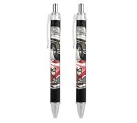 RTFGHJS Classic Car Roadsters Old Fashioned Ballpoint Pens Retractable Ball Point Pens Smooth 0.5mm Medium Writing Pen Black Ink Pen for Men Women 2 PCS
