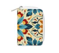 RTFGHJS Colorful Arabic Editable File Yellow Credit Card Holder Wallet PU Leather Card Case Cards Protector Front Pocket Wallets