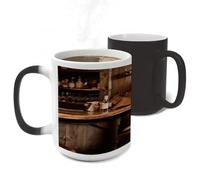 RTFGHJS Cowboy Hat And Boots Color Changing Mugs Heat Sensitive Magic Mug 11 Oz Coffee Cup for Office, Ceramic Novelty Tea Mug with Handle for Home, Creative Gifts, Birthday, Anniversary