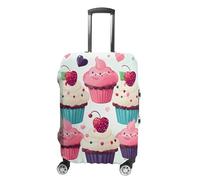 RTFGHJS Cupcake Candy Hearts Sweet Luggage Cover Elastic Luggage Covers for Suitcase Travel Luggage Covers Anti-Scratch Washable Suitcase Sleeve Fits 19-32 Inch Luggage, white, L