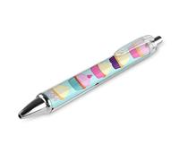 RTFGHJS Cupcake Patterns Ballpoint Pens Retractable Ball Point Pens Smooth 0.5mm Medium Writing Pen Black Ink Pen for Men Women 1 PCS
