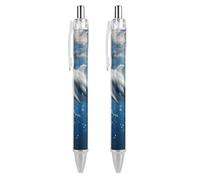 RTFGHJS Cute Dolphins Ballpoint Pens Retractable Ball Point Pens Smooth 0.5mm Medium Writing Pen Black Ink Pen for Men Women 2 PCS