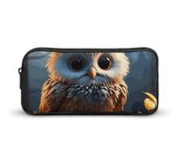 RTFGHJS Cute Owl Pencil Case, Large Capacity Zipper Pencil Pouch Portable Office Stationery Makeup Bag, Desk Organizer for Stationery, Travel Toiletry, Makeup, Supplies
