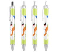 RTFGHJS Cute Rabbit Ballpoint Pens Retractable Ball Point Pens Smooth 0.5mm Medium Writing Pen Black Ink Pen for Men Women 4 PCS